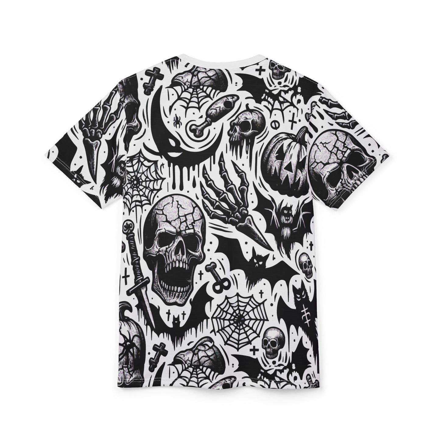 Spooky Graphic Tee, Unisex Halloween Shirt, Ghostly Design T-Shirt, Edgy Casual Wear, Unique Gift for Horror Fans