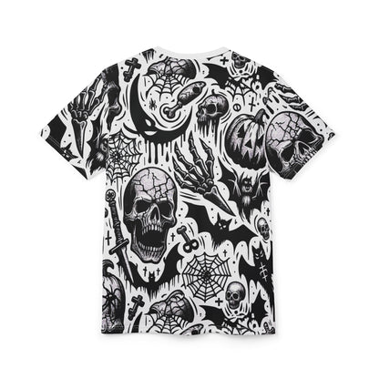 Spooky Graphic Tee, Unisex Halloween Shirt, Ghostly Design T-Shirt, Edgy Casual Wear, Unique Gift for Horror Fans