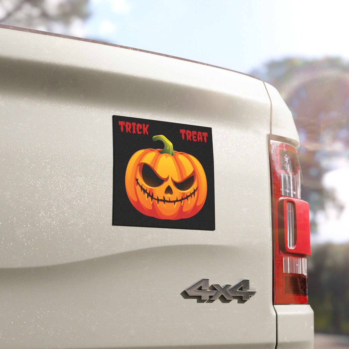 Halloween Car Magnet - Trick or Treat Pumpkin Design, Spooky Vehicle Decor, Fall Automotive Accessory, Autumn Gifts, Halloween Party Favor