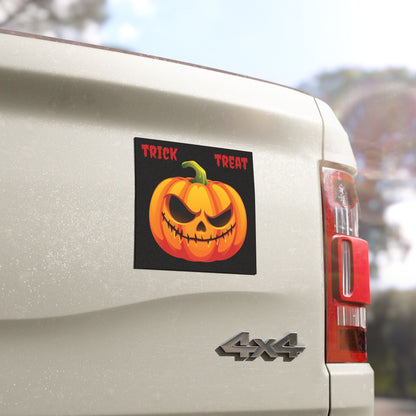Halloween Car Magnet - Trick or Treat Pumpkin Design, Spooky Vehicle Decor, Fall Automotive Accessory, Autumn Gifts, Halloween Party Favor