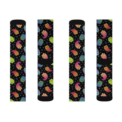 Colorful Cosmic Socks, Fun Socks for Kids and Adults, Unique Gift for Space Lovers, Party Accessories, Trendy Everyday Wear