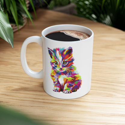 Vibrant Animal Ceramic Mug For Cat Lovers