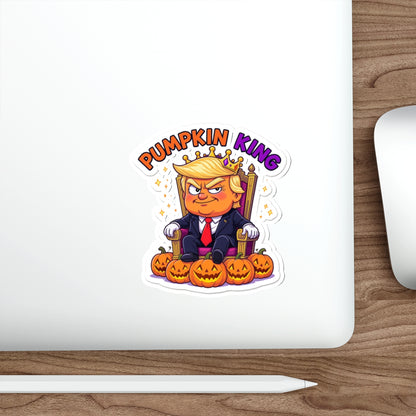Pumpkin King Die-Cut Stickers | Fun Halloween Decor, Party Favors, Seasonal Gifts, Laptop Accessories, Quirky Wall Art