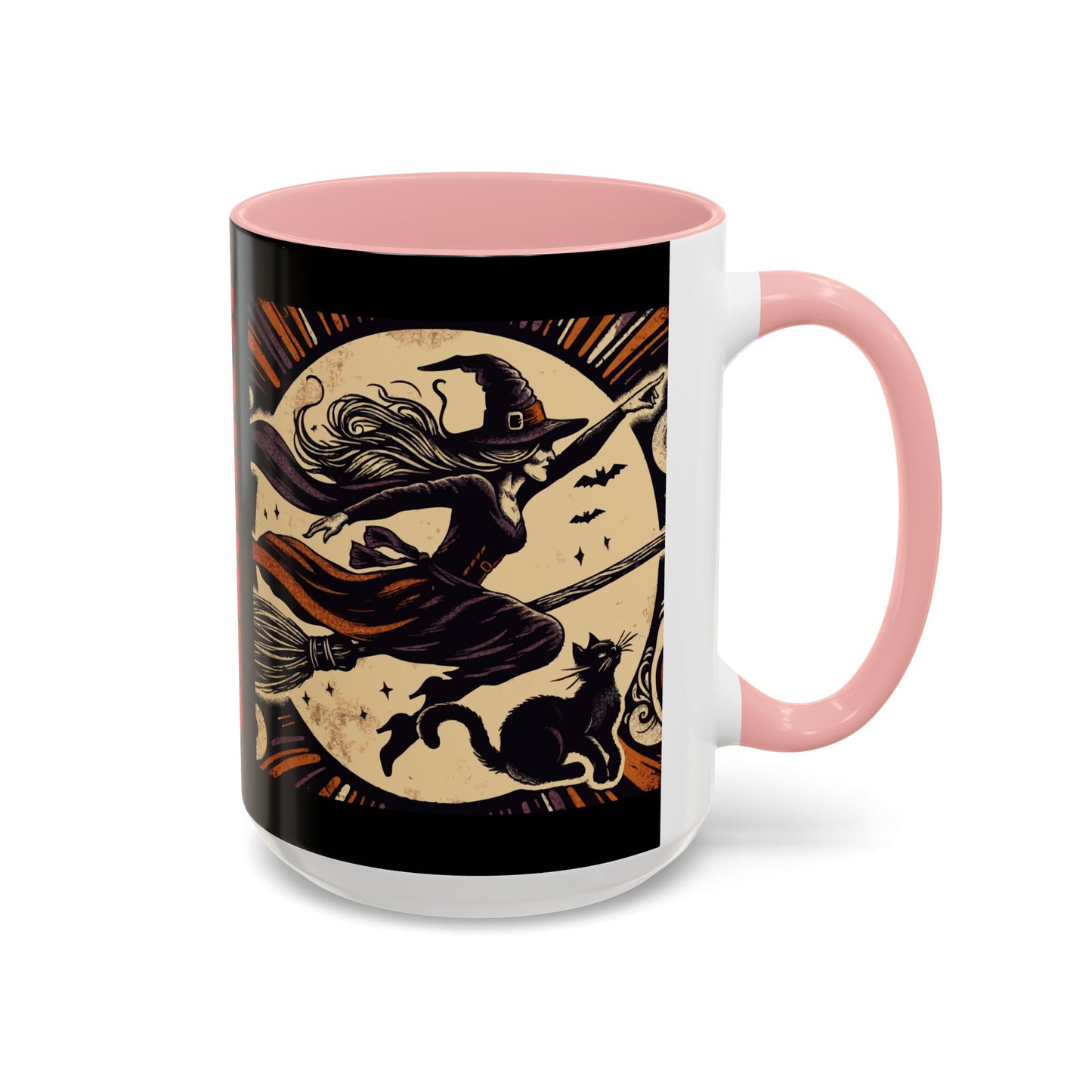 Halloween-Themed Accent Coffee Mug, Coffee Cup for Witch Lovers, Haunted Mug for Spooky Season, Unique Gift for Halloween, Witch Decor