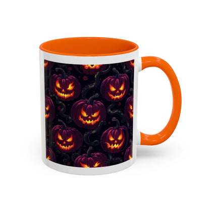 Halloween Pumpkin Coffee Mug, Spooky Ceramic Cup, Fall Decor, Autumn Gift, Halloween Party Essential, Seasonal Drinkware