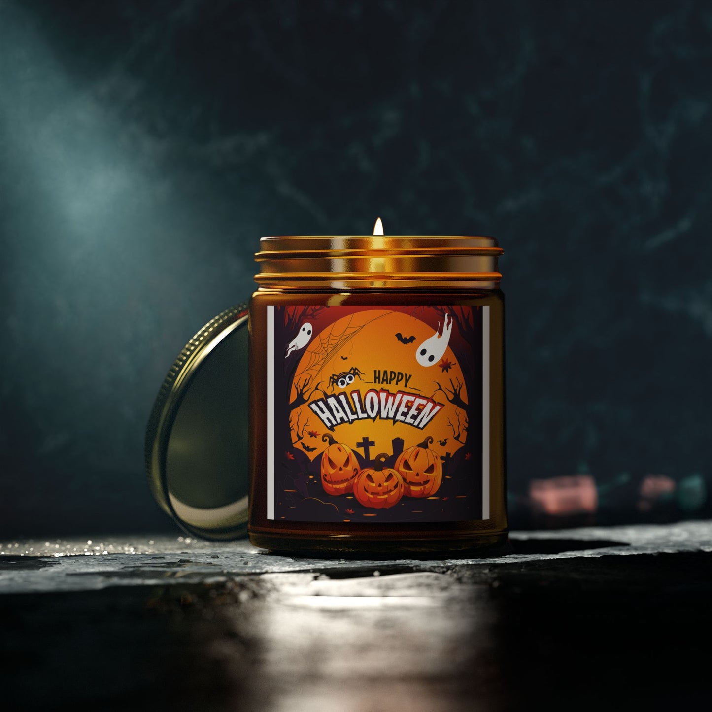 Halloween Scented Candles, Pumpkin Spice Aroma, Fall Decor, Home Fragrance, Gift Idea