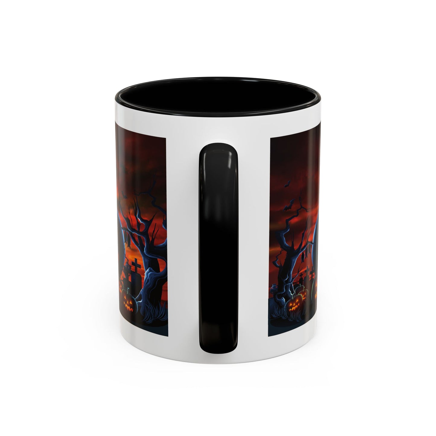 Halloween Pumpkin Accent Mug, Spooky Coffee Cup, Fall Decor, Trick or Treat Gift, Dark Themed Drinkware, Halloween 2023,