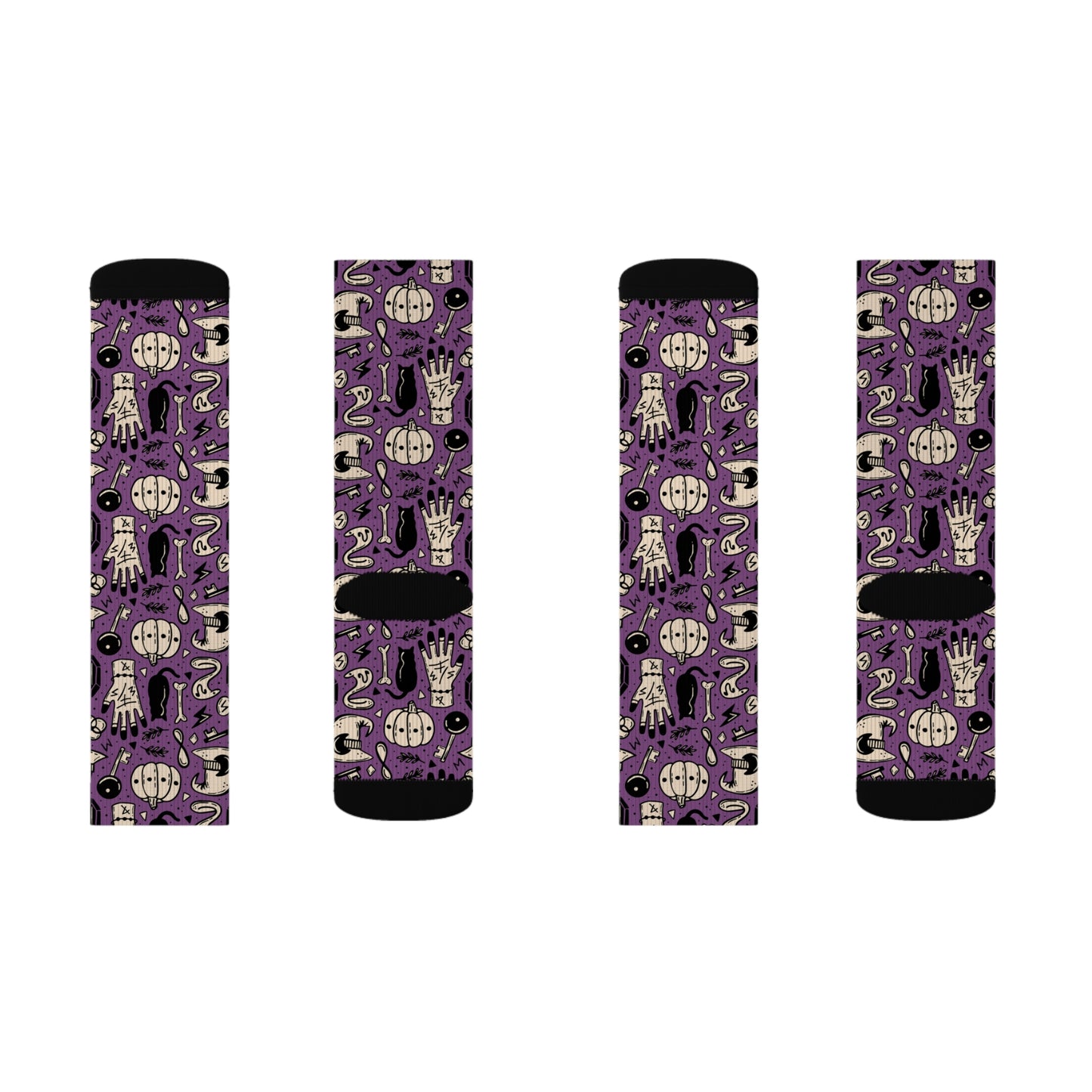 Mystical Patterned Socks, Unique Gift for Occult Lovers, Halloween Accessories, Cozy Footwear, Spooky Vibe