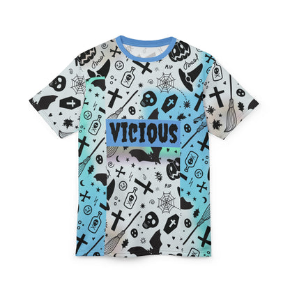 Gothic Graphic Tee, Unisex AOP Shirt for Festivals, Casual Wear, Halloween Party, Unique Gift Idea, Trendy Streetwear