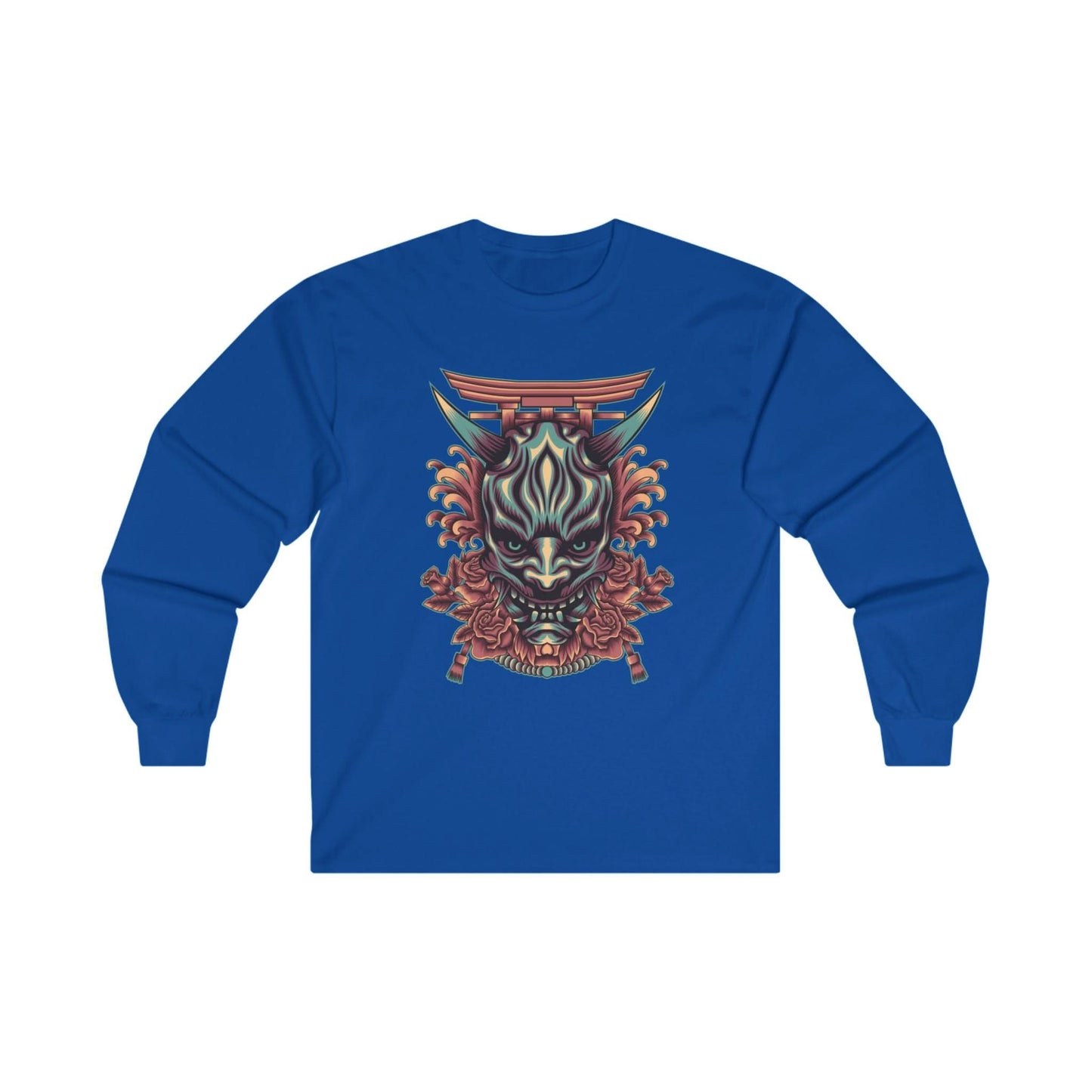 Oni Mask with Japanese Ornament - Mleem