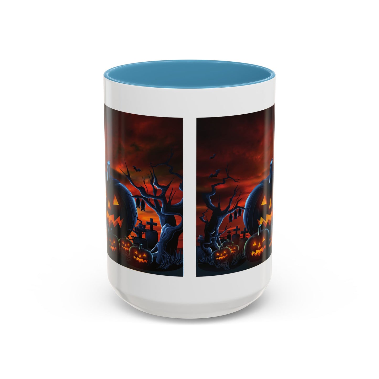 Halloween Pumpkin Accent Mug, Spooky Coffee Cup, Fall Decor, Trick or Treat Gift, Dark Themed Drinkware, Halloween 2023,