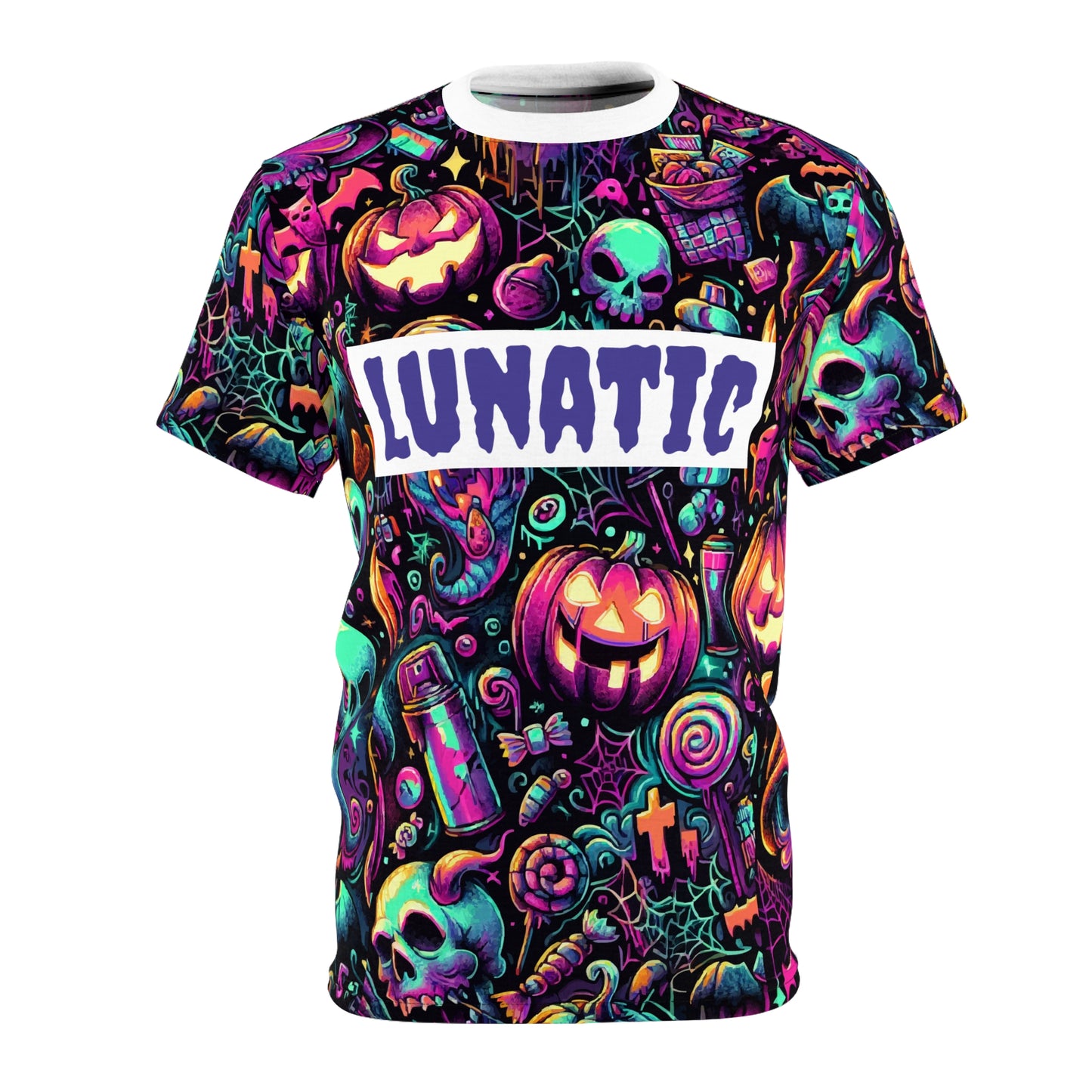 Lunatic Halloween Unisex Tee - Spooky Graphic T-Shirt for Halloween, Festival Wear, Costume Parties, Unique Gift