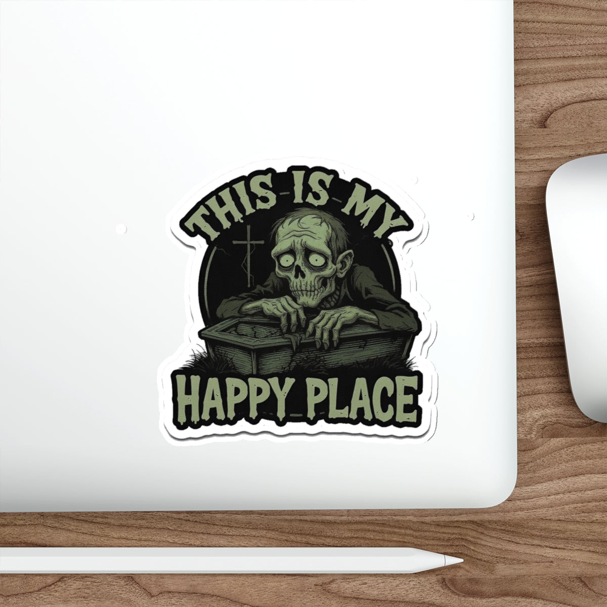 Spooky Die-Cut Stickers - Horror Theme, Laptop Décor, Gift for Halloween Lovers, Unique Sticker Collection, Creepy Home Décor