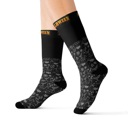 Halloween Themed Sublimation Socks for Spooky Vibes, Perfect for Costume Parties, Trick or Treat, Gift for Horror Fans