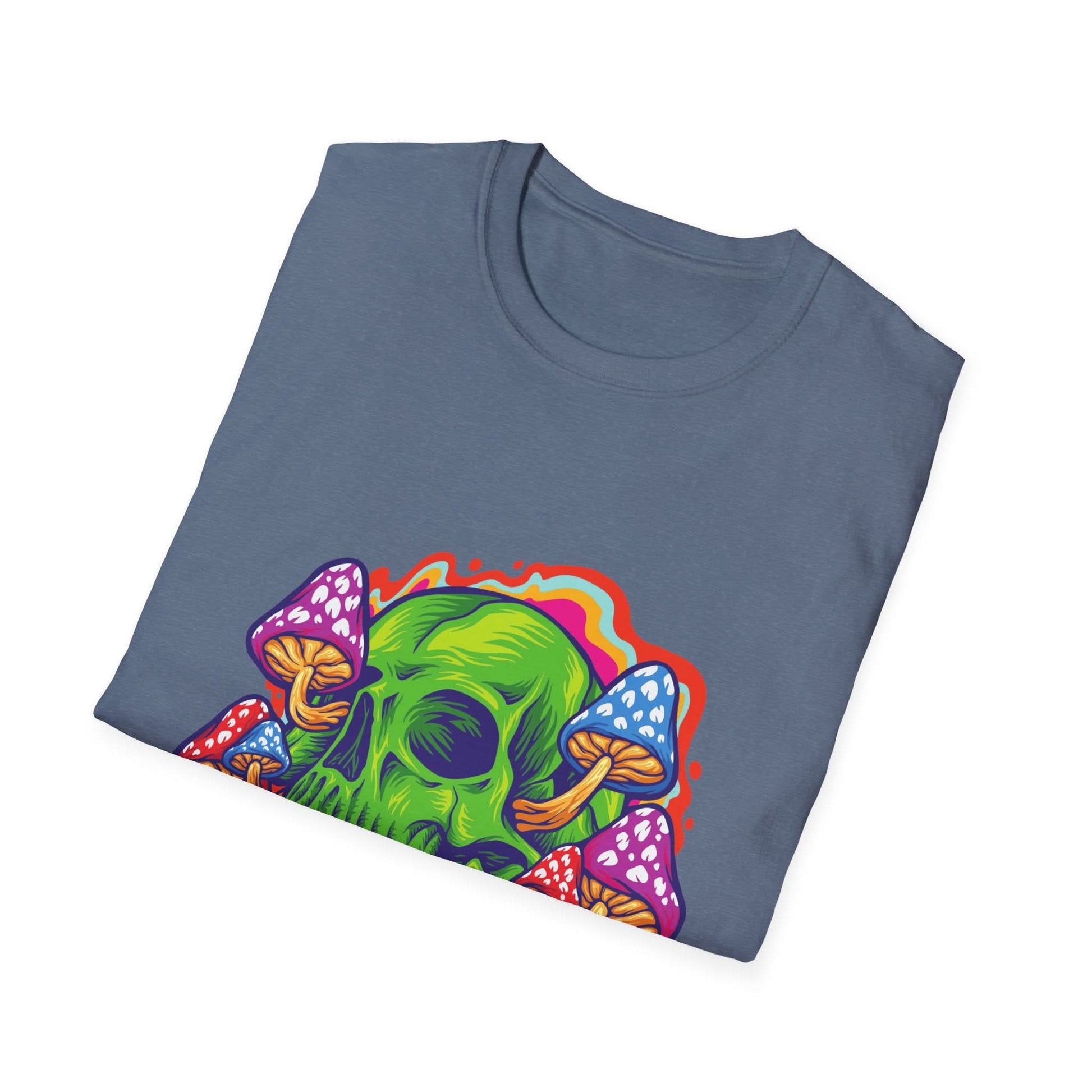 Psychedelic Skull with Mushrooms - Mleem