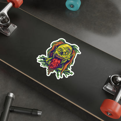 Spooky Zombie Die-Cut Stickers | Halloween Decor, Laptop Stickers, Horror Gifts, Eco-Friendly Stickers, Party Favors