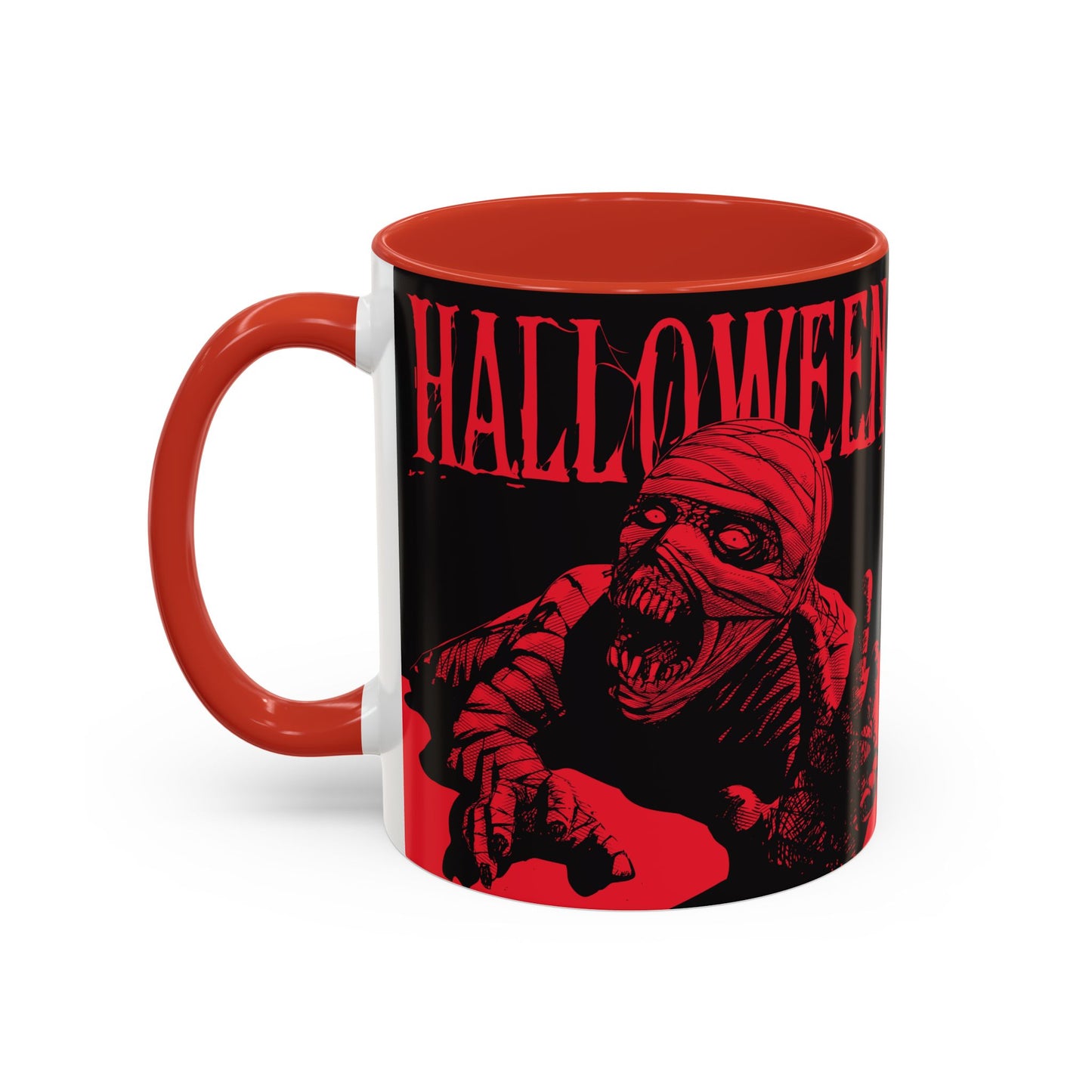 Halloween Accent Coffee Mug | Spooky Coffee Cup for Halloween Lovers, Trick or Treat Mug, Horror Decor, Gift for Fans