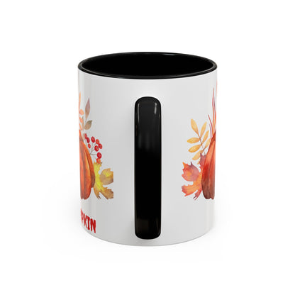 Cozy Pumpkin Accent Coffee Mug | Fall Decor, Gift for Autumn Lovers, Thanksgiving Mug, Pumpkin Spice Latte Cup, Holiday Drinkware