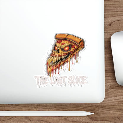 Die-Cut Stickers - The Last Slice, Edgy Vinyl Decals for Laptops, Bicycles, Water Bottles, Unique Gift Idea, Halloween Decor
