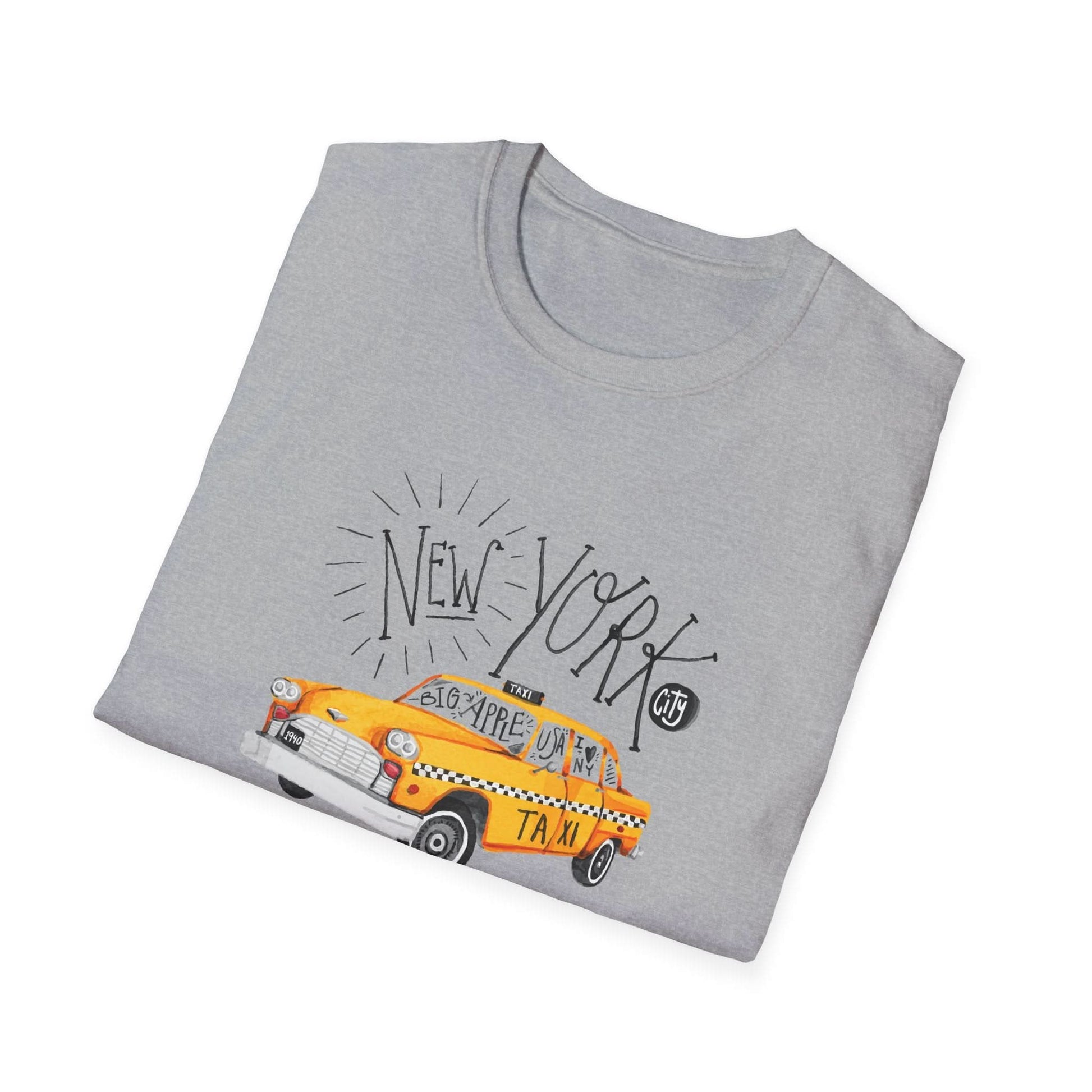 New York Taxi Watercolor - Mleem
