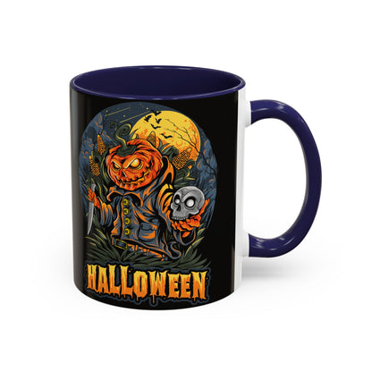 Halloween Pumpkin Coffee Mug, Spooky Mug, Fall Decor, Gift for Halloween Lovers, Black Mug, 11oz or 15oz