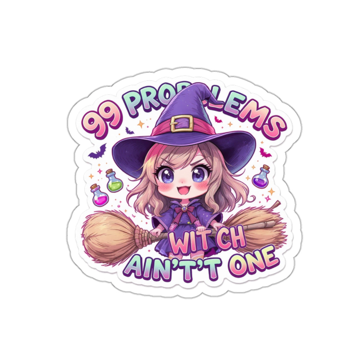 Whimsical Witch Die-Cut Stickers | Cute Halloween Decor, Planner Accessories, Gift for Witchy Souls, Spooky Sticker Set