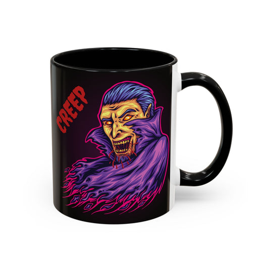 Creepy Gothic Accent Coffee Mug for Spooky Vibes, Halloween Decor, Unique Gift, Coffee Lover, Witchcraft Essentials