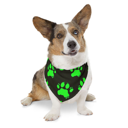 Glow-in-the-Dark Pet Bandana Collar | Funky Dog Accessory for Pet Lovers, Halloween Costume, Night Walks, Gift for Dog Owners