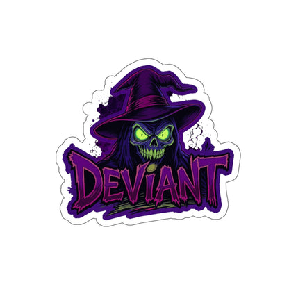 Spooky Deviant Die-Cut Stickers, Halloween Decor, Laptop Stickers, Witch Theme Stickers, Gifts for Halloween Lovers, Unique Party Favors