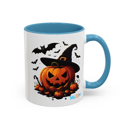 Halloween Pumpkin Accent Coffee Mug – Perfect for Fall, Autumn, Spooky Season, Gift for Coffee Lovers, Home Decor