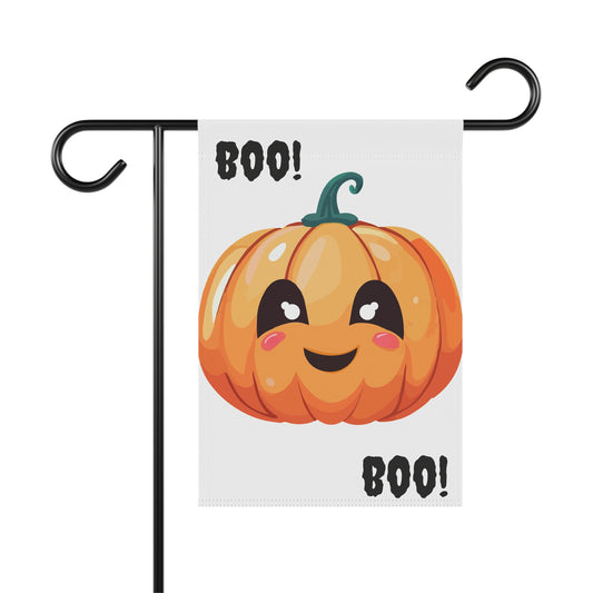 Cute Fall Garden Banner for Halloween Decor, Pumpkin Flag, Outdoor Autumn Decoration, Boo! Banner, Seasonal Yard Flag