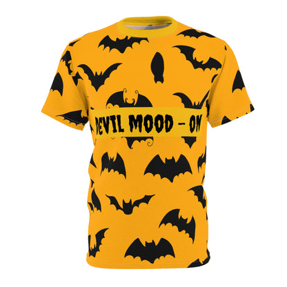 Spooky Halloween T-Shirt, Spooky Tee, Devil Mood Shirt, Bat Print Shirt, Unisex Top, Halloween Costume