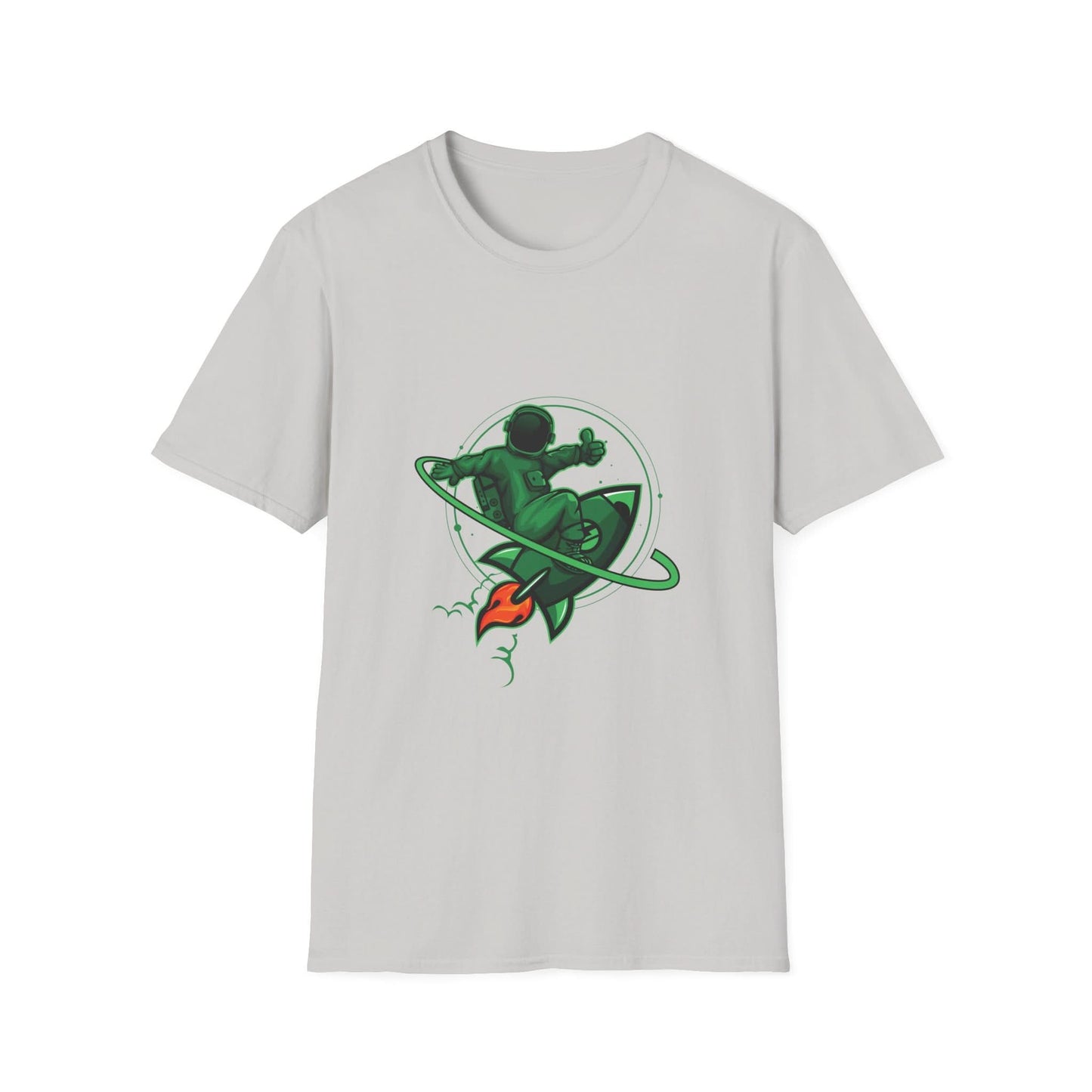Green Astronaut Flying in Space - Mleem