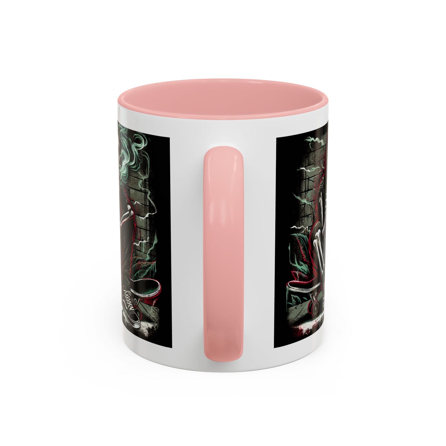 Gothic Skeleton Coffee Mug - Perfect for Halloween Decor, Gift for Skaters, Unique Drinkware, Spooky Vibe, 11 & 15oz Options