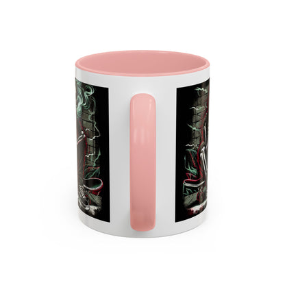 Gothic Skeleton Coffee Mug - Perfect for Halloween Decor, Gift for Skaters, Unique Drinkware, Spooky Vibe, 11 & 15oz Options
