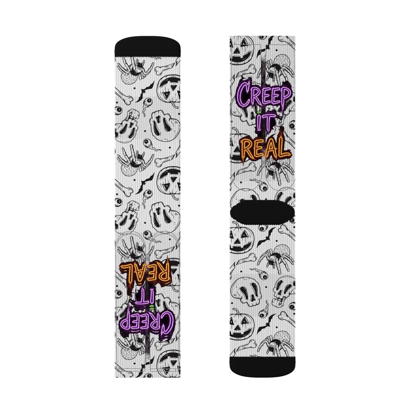 Halloween Themed Socks, Fun Socks for Fall, Creepy Socks Gift, Spooky Season Accessories, Unique Halloween Apparel