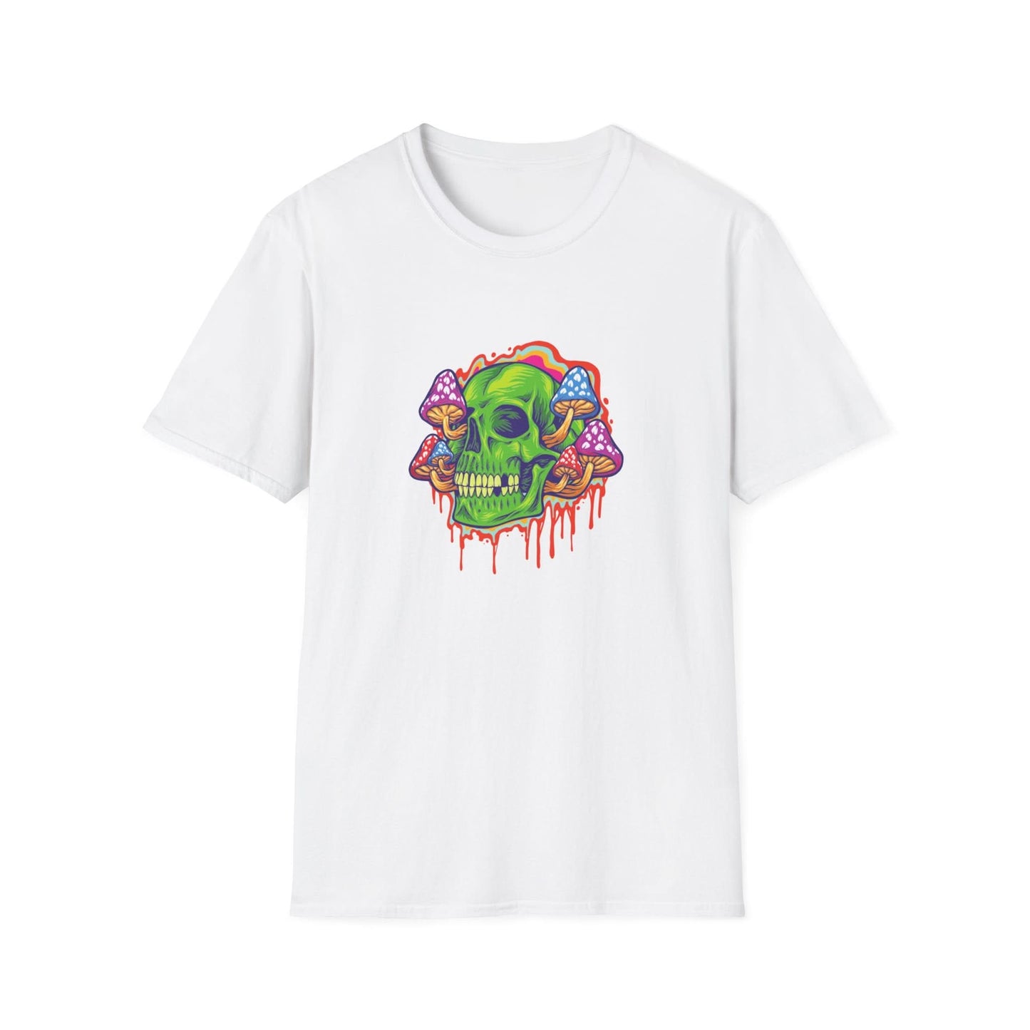 Psychedelic Skull with Mushrooms - Mleem