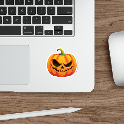 Spooky Pumpkin Die-Cut Stickers | Halloween Decor, Laptop Stickers, Fun Gifts, Seasonal Accessories, Trick or Treat Essentials