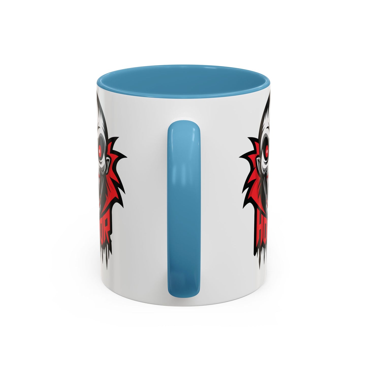 Horror-Themed Coffee Mug, Unique Gift for Halloween Lovers, Scary Decor, Black Accented Mug, Gothic Drinkware, Spooky Kitchenware
