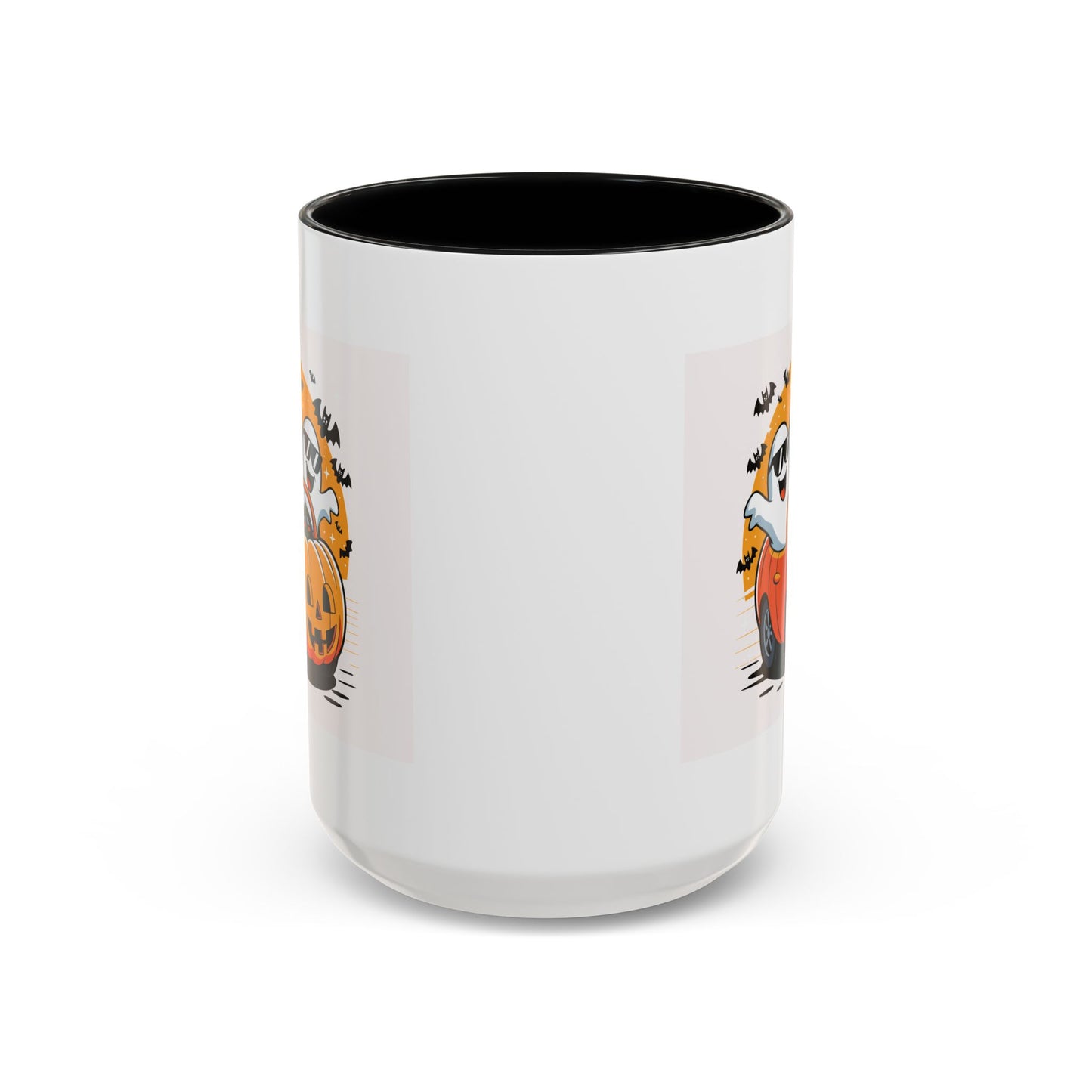 Halloween Ghost Car Coffee Mug, Spooky Mug for Fall, Pumpkin Spice Coffee Cup, Halloween Theme Drinkware, Funny Ghost Mug