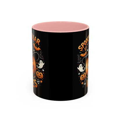 Halloween Accent Coffee Mug - Spooktacular Vibes, Fall Home Decor, Pumpkin Lovers Gift, Trick or Treat Mug, Spooky Season Drinkware