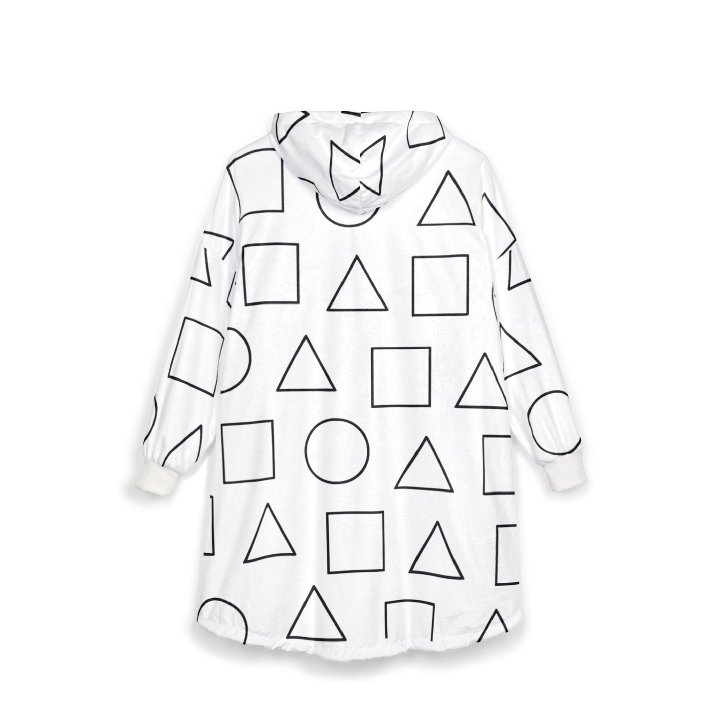 Cozy Abstract Pattern Hooded Blanket