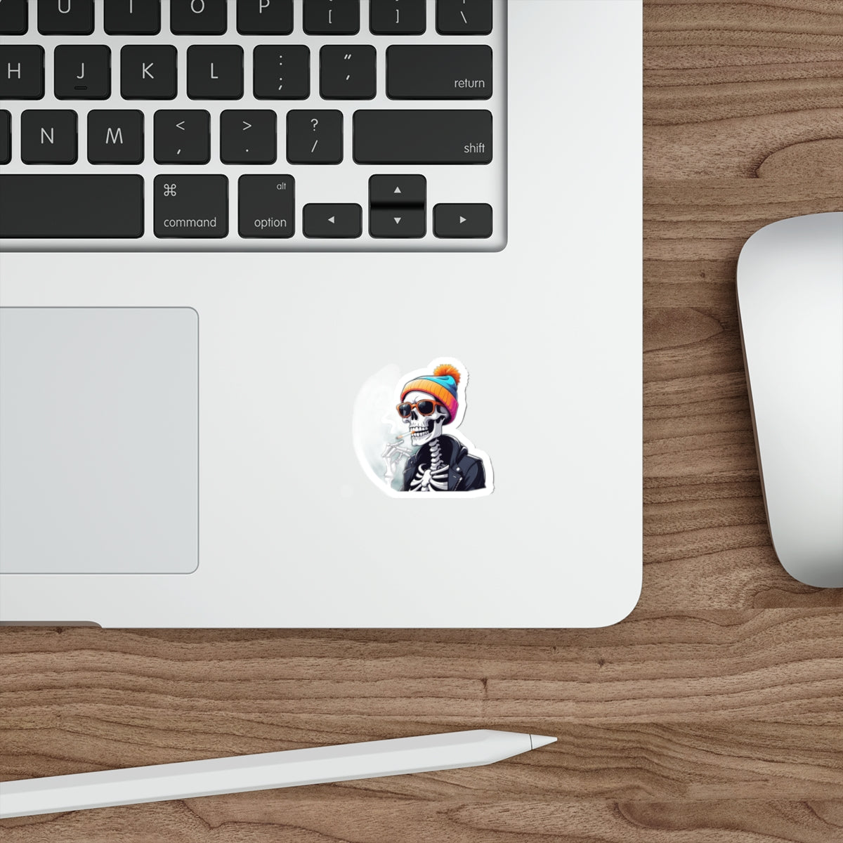 Chill Skeleton Die-Cut Stickers - Cool Vibes for Laptops, Water Bottles, and More - Perfect for Halloween, Parties, or Daily Fun!