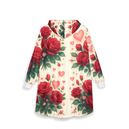 Cozy Floral Hooded Blanket