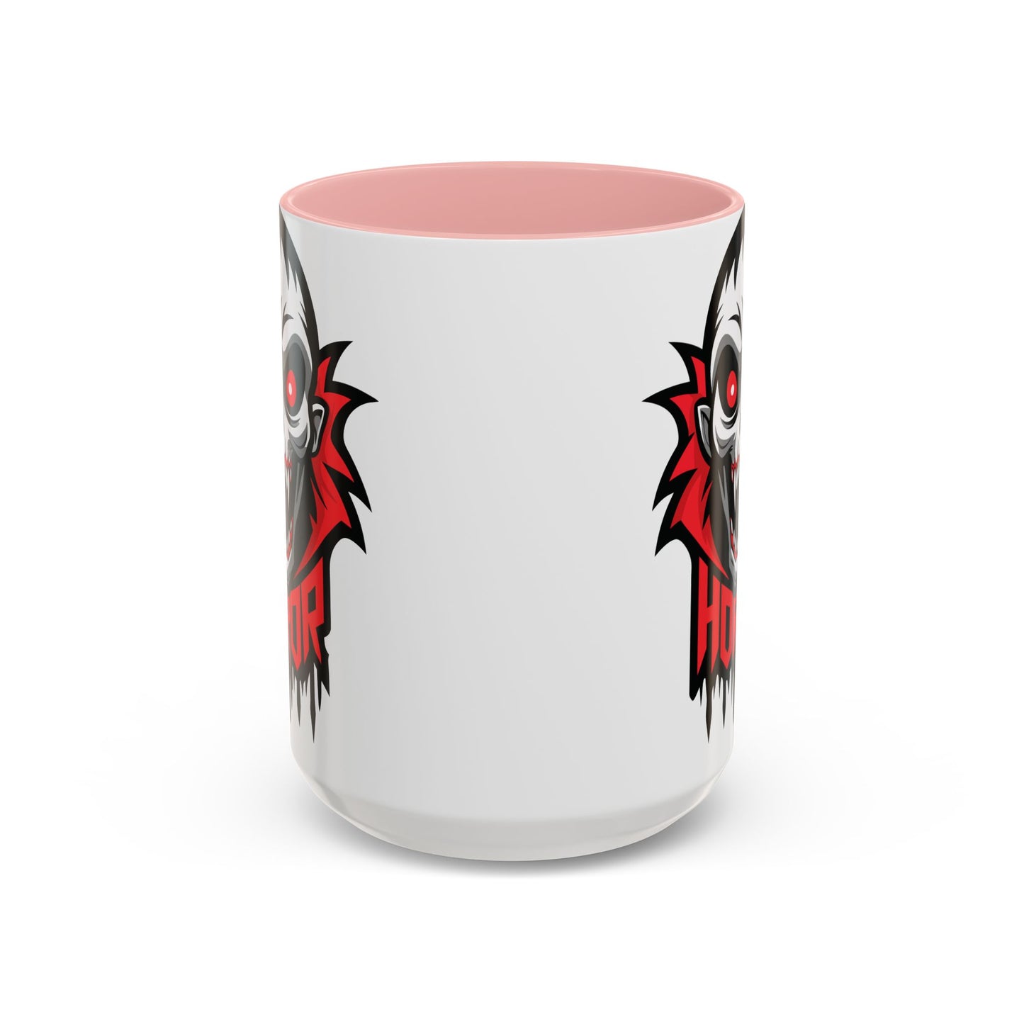 Horror-Themed Coffee Mug, Unique Gift for Halloween Lovers, Scary Decor, Black Accented Mug, Gothic Drinkware, Spooky Kitchenware