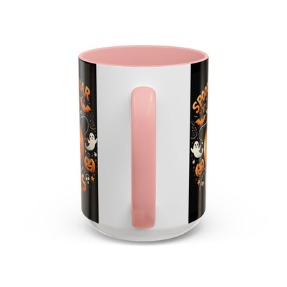 Halloween Accent Coffee Mug - Spooktacular Vibes, Fall Home Decor, Pumpkin Lovers Gift, Trick or Treat Mug, Spooky Season Drinkware