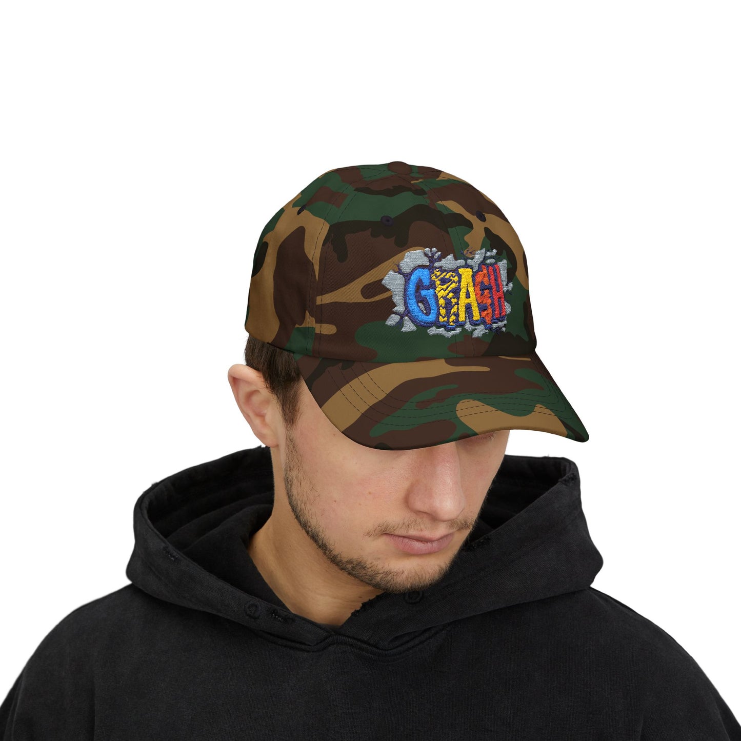 Classic Dad Cap with CRAASH! Design, Casual Hat for Dads, Funny Gift for Father's Day, Summer Accessory, Everyday Wear