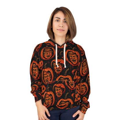 Halloween Horror Unisex Pullover Hoodie, Funny Pumpkin Hoodie, Unique Graphic Hoodie, Spooky Apparel, Perfect for Fall Celebrations