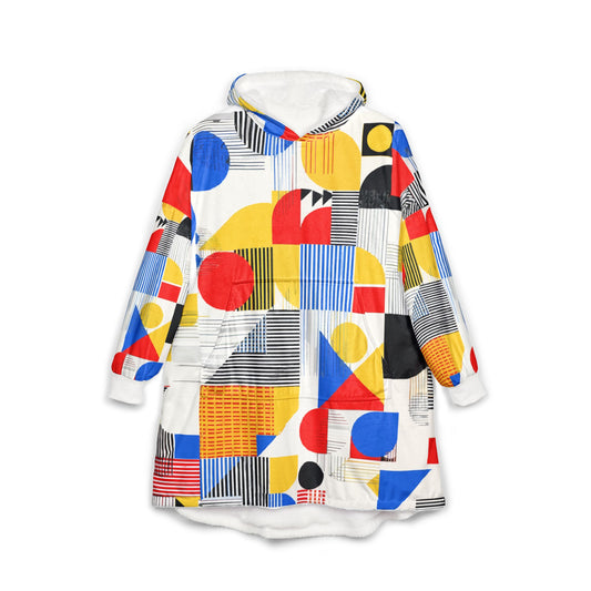 Cozy Geometric Hooded Blanket for All Seasons