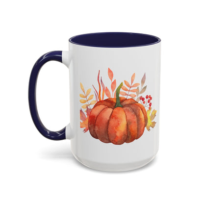 Cozy Pumpkin Accent Coffee Mug | Fall Decor, Gift for Autumn Lovers, Thanksgiving Mug, Pumpkin Spice Latte Cup, Holiday Drinkware